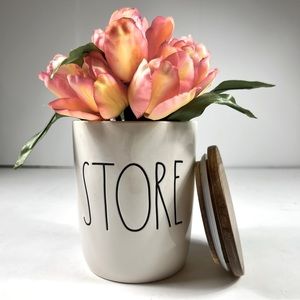 Rae Dunn Artisan Collection by Magenta “Store” Canister with Wood Lid